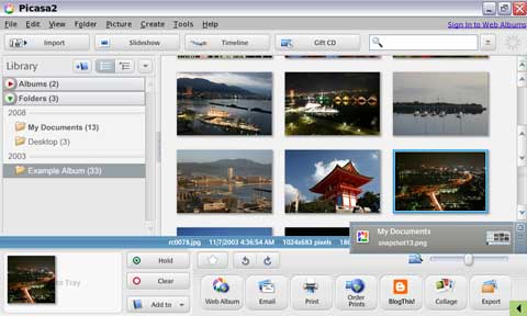 Picasa Album View