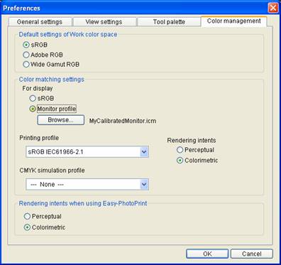Canon DPP 1.5: Preferences Window Canon DPP 1.5: Preferences Window