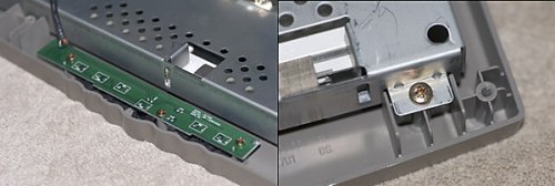 Figure 4 – Control Button Circuit Board and Corner Brackets