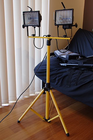 2. This pair of lights with a 6ft tripod cost about US$25 at the local hardware shop 2. This pair of lights with a 6ft tripod cost about US$25 at the local hardware shop