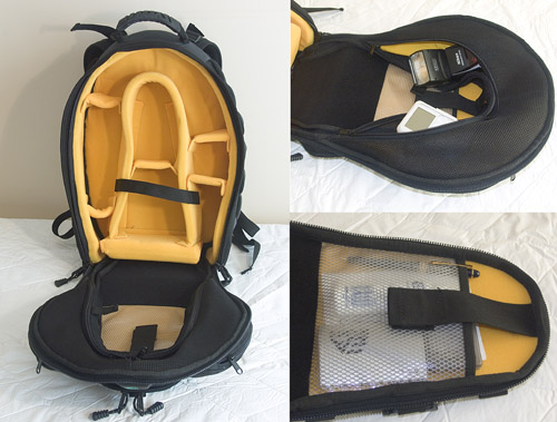 Internal Dividers and Storage Pockets Internal Dividers and Storage Pockets