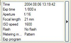 EXIF Data Window