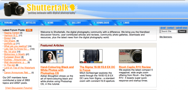 Shuttertalk Circa 2005 Shuttertalk Circa 2005